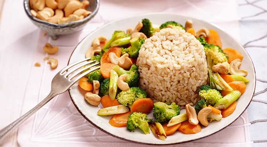 Bosto- wok de légumes, riz brun, légumes, recette, recettes, riz
